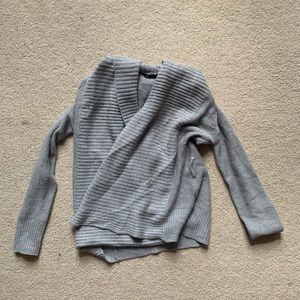 Grey wrap cardigan